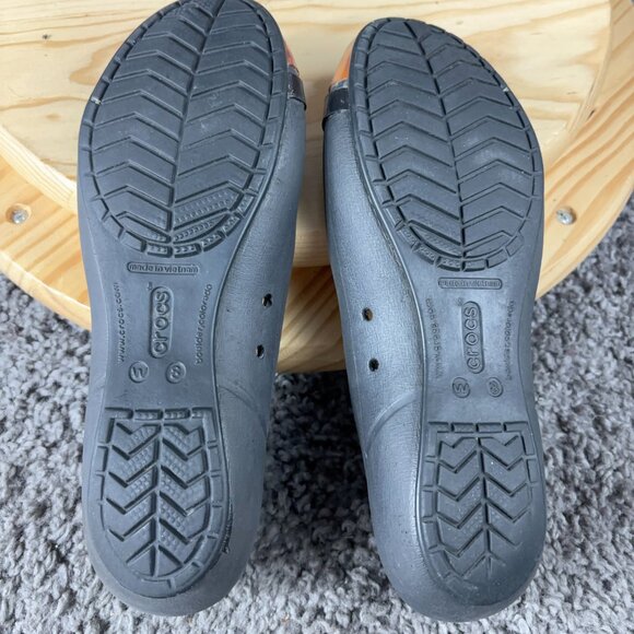 Crocs Shoes Tortoise Shell Flats Womens Size 8 Slip On Cap Toe Casual Loafer - Picture 7 of 7